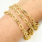 Load image into Gallery viewer, Gold Plated 925 Sterling Silver Short & Long Flat Oval Link Chains