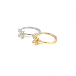 Load image into Gallery viewer, 14k Solid Gold Statement Flower Diamond Ring.
