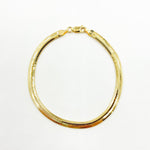 Load image into Gallery viewer, 420CCTDBRA8BR. 14K Solid Gold Flat Snake Bracelet