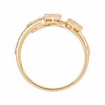 Load image into Gallery viewer, 14K Solid Gold Diamond Hexagon Ring