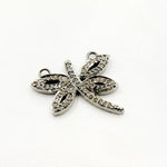 Load image into Gallery viewer, Diamond Sterling Silver Dragonfly Connector Charm