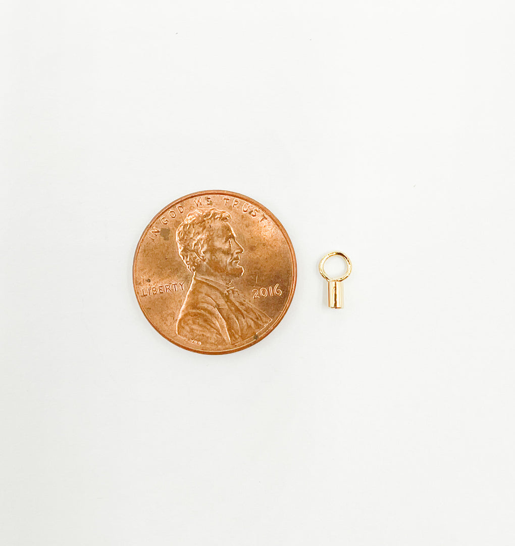 14K Gold Filled Crimp Endcap with Ring 1mm & 1.4mm