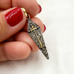 Load image into Gallery viewer, DP301. Diamond Sterling Silver Cross Pendant