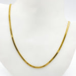 Load image into Gallery viewer, 290J02RUMBA. 14K Solid Gold Flat Snake Necklace