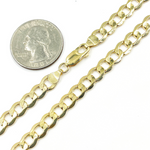 Load image into Gallery viewer, 14K Solid Gold Flat Curb Necklace.