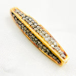 Load image into Gallery viewer, DC1009. Diamond & Sterling Silver Long Barrel Bead