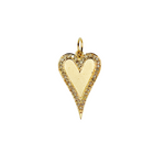 Load image into Gallery viewer, 14K Solid Gold Diamond Heart Shape Charm. GDP15
