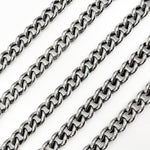 Load image into Gallery viewer, Oxidized Sterling Silver Curb Chain