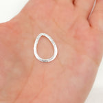 Load image into Gallery viewer, 15MM White Sterling Silver Brushed Drop Connector