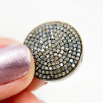 Load image into Gallery viewer, DC952. Diamond Sterling Silver Round Connector