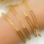 Load image into Gallery viewer, Gold Plated 925 Sterling Silver Long Oval Link Chain.