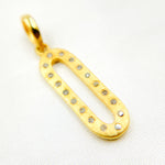 Load image into Gallery viewer, DP317. Diamond Sterling Silver Oval Pendant