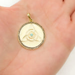 Load image into Gallery viewer, Buy Now Diamond Sterling Silver Round Celtic Trinity Knot Enamel Pendant with Gemstone