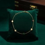 Load image into Gallery viewer, BRSET419/L. 14k Solid Yellow Gold Star Link Bracelet