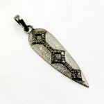 Load image into Gallery viewer, DP127. Diamond Sterling Silver Spike Pendant