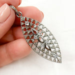 Load image into Gallery viewer, DP207. Diamond Sterling Silver Leaf Shape Pendant with Gemstone