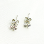 Load image into Gallery viewer, ER413159W. 14K Solid White Gold Star Diamond Studs