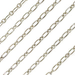 Load image into Gallery viewer, Oxidized Sterling Silver Smooth Long and Short Link Chains