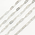 Load image into Gallery viewer, Sterling Silver Flat Paperclip Chain