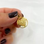 Load image into Gallery viewer, DC947. Diamond Sterling Silver Round Heart Charm