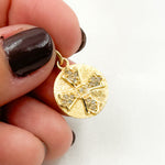 Load image into Gallery viewer, DC301. Diamond Sterling Silver Round Cross Charm
