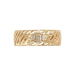 Load image into Gallery viewer, 14K Solid Gold Diamond Band Ring.