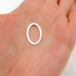 Load image into Gallery viewer, SSBS11. White Sterling Silver Brushed Marquis Connector