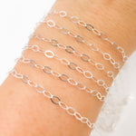 Load image into Gallery viewer, Shop Now Silver Flat Cable Link Chain