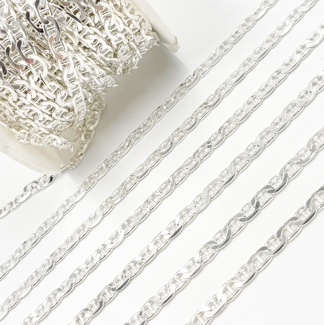 Buy Silver Flat Marina Link Chain