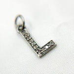 Load image into Gallery viewer, DC507. Diamond Sterling Silver Letter "L" Charm