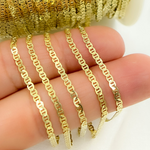 Load image into Gallery viewer, Z13GP. Gold Plated 925 Sterling Silver Flat Marina Chain