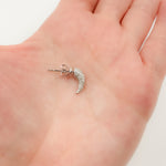 Load image into Gallery viewer, White Gold Diamond Horn Studs Earrings