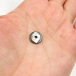 Load image into Gallery viewer, DC800. Diamond & Sterling Silver Coin Round Bead