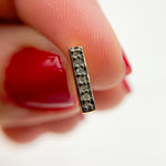 Load image into Gallery viewer, DE042. Diamond Sterling Silver Bar Studs
