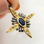 Load image into Gallery viewer, Silver Flower Pendant with Gemstone
