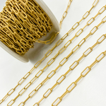 Load image into Gallery viewer, Gold Plated Matt 925 Sterling Silver Paperclip Chain