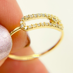 Load image into Gallery viewer, 14K Solid Gold Diamond Ring.