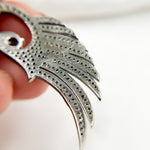 Load image into Gallery viewer, Diamond Sterling Silver Wing Pendant with Gemstones