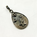 Load image into Gallery viewer, DP482. Diamond Sterling Silver Drop Heart & Star Pendant