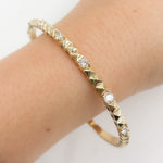 Load image into Gallery viewer, BNJ68603. 14K Solid Yellow Gold Diamond Bangle