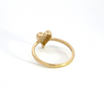 Load image into Gallery viewer, 14k Solid Gold Heart Diamond Ring.