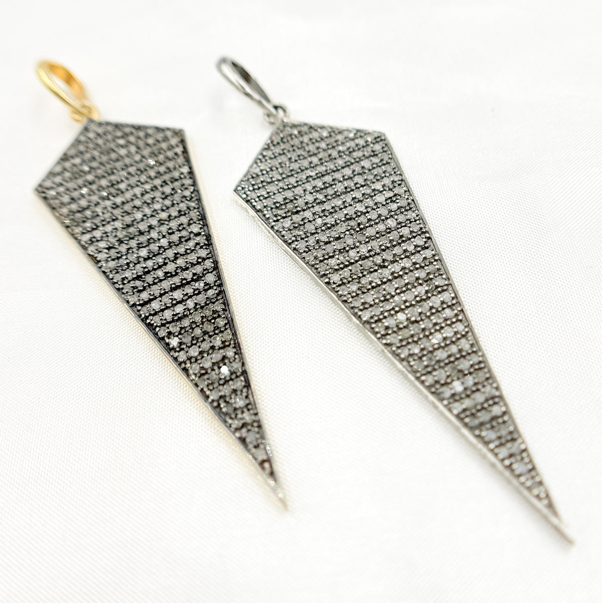 DP060. Diamond Sterling Silver Arrow Head Pendant