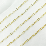 Load image into Gallery viewer, Z15GP. Gold Plated 925 Sterling Silver Cable Flat Diamond Cut Link Chain