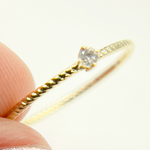 Load image into Gallery viewer, 14K Solid Gold Diamond Ring.