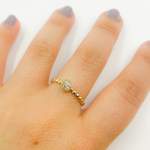 Load image into Gallery viewer, 14K Solid Gold Diamond Ring.