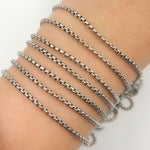 Load image into Gallery viewer, Oxidized Sterling Silver Round Box Chain