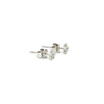 Load image into Gallery viewer, ER412616W. 14k Solid White Gold Diamond Flower Studs