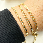 Load image into Gallery viewer, 3309CHRGF. Gold Filled Flat Round Shape Curb Chain