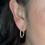 Load image into Gallery viewer, EHE56120. 14k Solid Gold Diamond Hoops