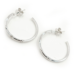 Load image into Gallery viewer, Buy Solid White Gold Hoops